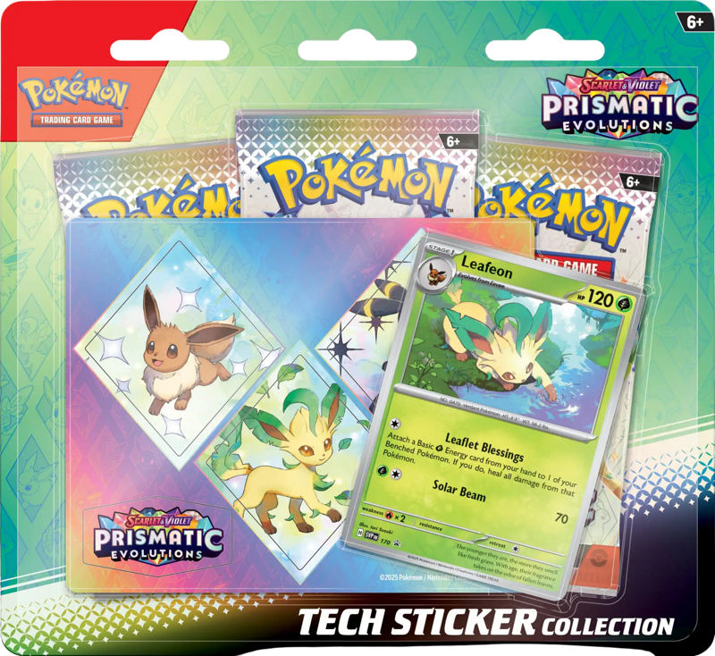 [Pre-Order] Pokemon Scarlet & Violet Prismatic Evolutions: Tech Sticker Collection Leafeon